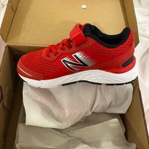 New Balance Kids Red and Black Sneakers